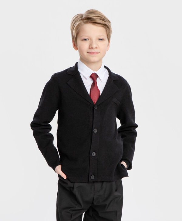 

Кардиган детский Button Blue 224BBBS35020800, черный, 146, 224BBBS35020800