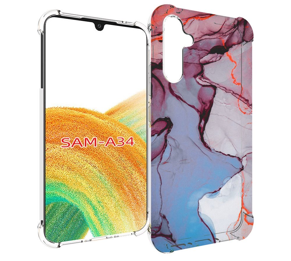 

Чехол MyPads мраморный рисунок для Samsung Galaxy A34, Tocco
