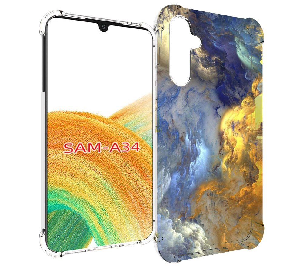 

Чехол MyPads мраморное небо для Samsung Galaxy A34, Tocco