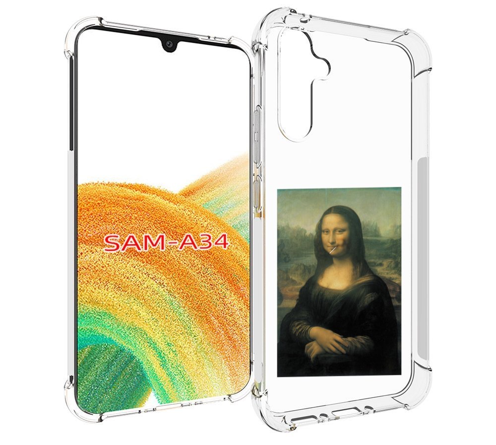 

Чехол MyPads монализа-с-чупачупсом для Samsung Galaxy A34, Tocco