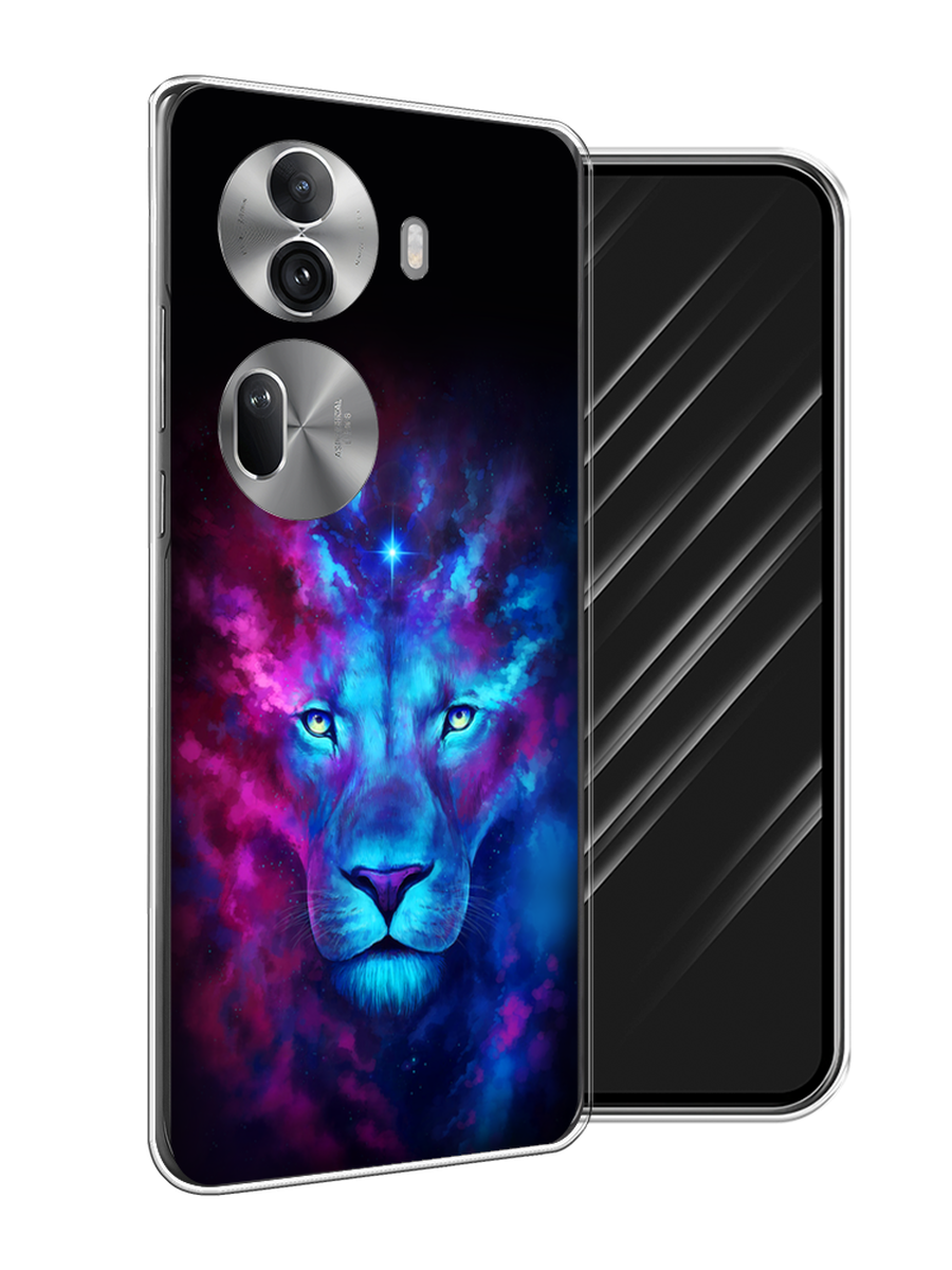 

Чехол Awog на Oppo Reno 11 Pro (Global) "Космический лев", Голубой, 2515950-1