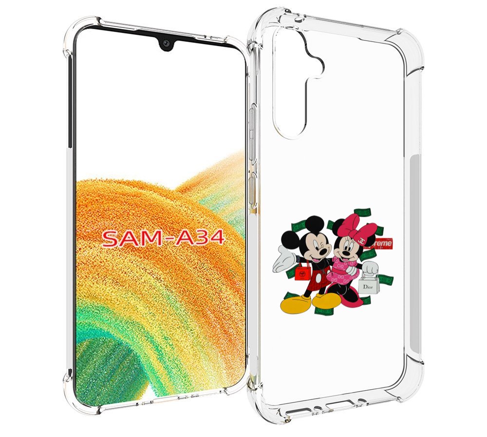 

Чехол MyPads модные-микки-маус детский для Samsung Galaxy A34, Tocco