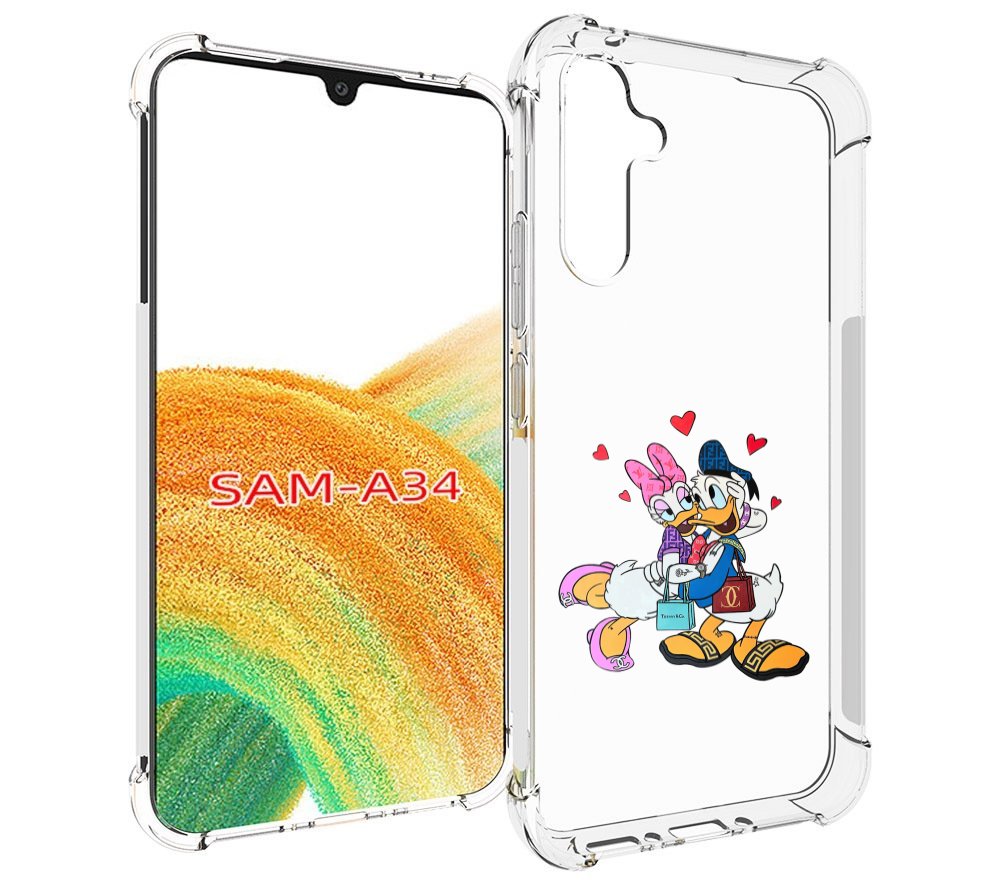 

Чехол MyPads модные-влюбленные-утки для Samsung Galaxy A34, Tocco