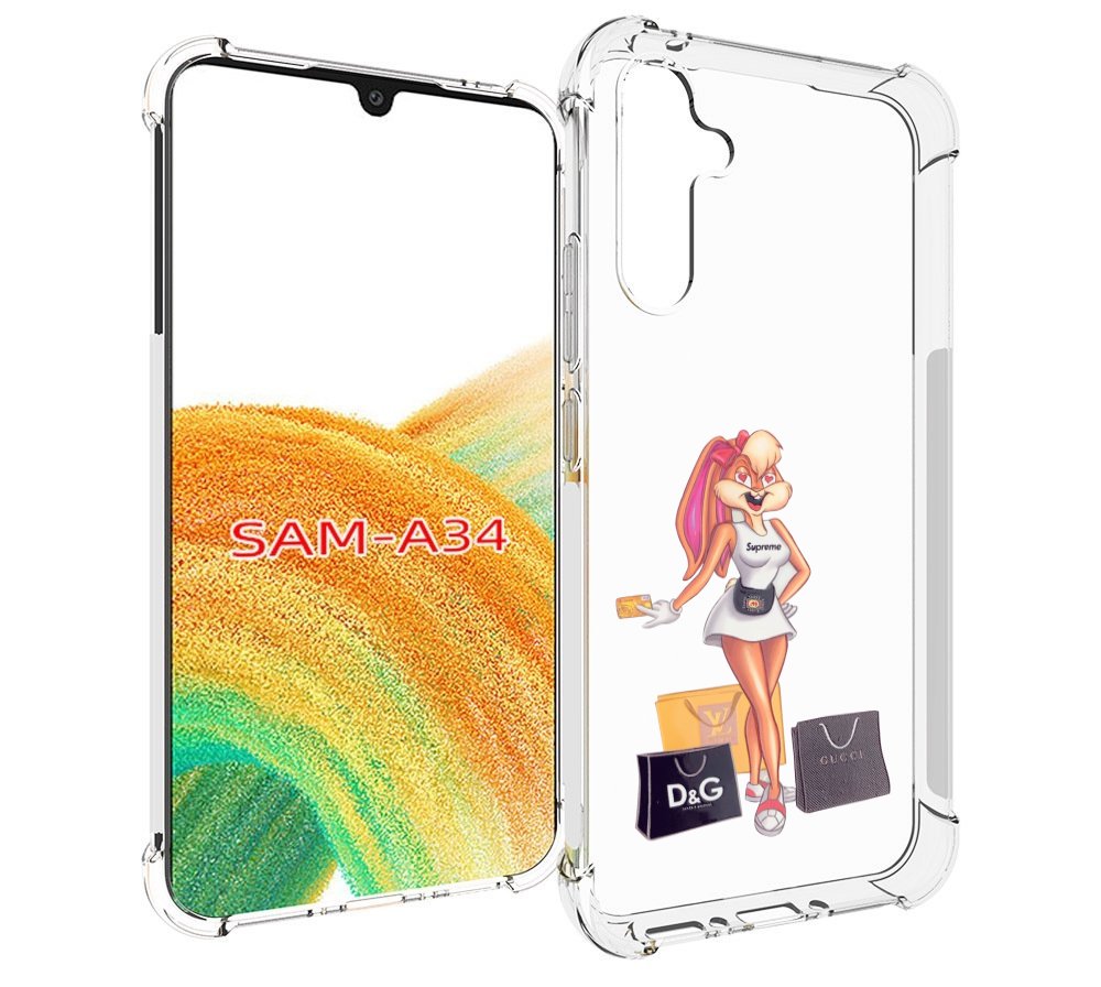

Чехол MyPads модница-зайка женский для Samsung Galaxy A34, Tocco