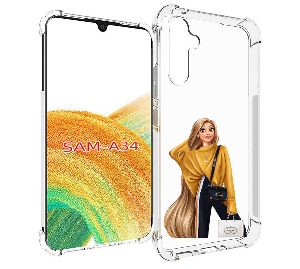 

Чехол MyPads модная-рапунсель женский для Samsung Galaxy A34, Tocco