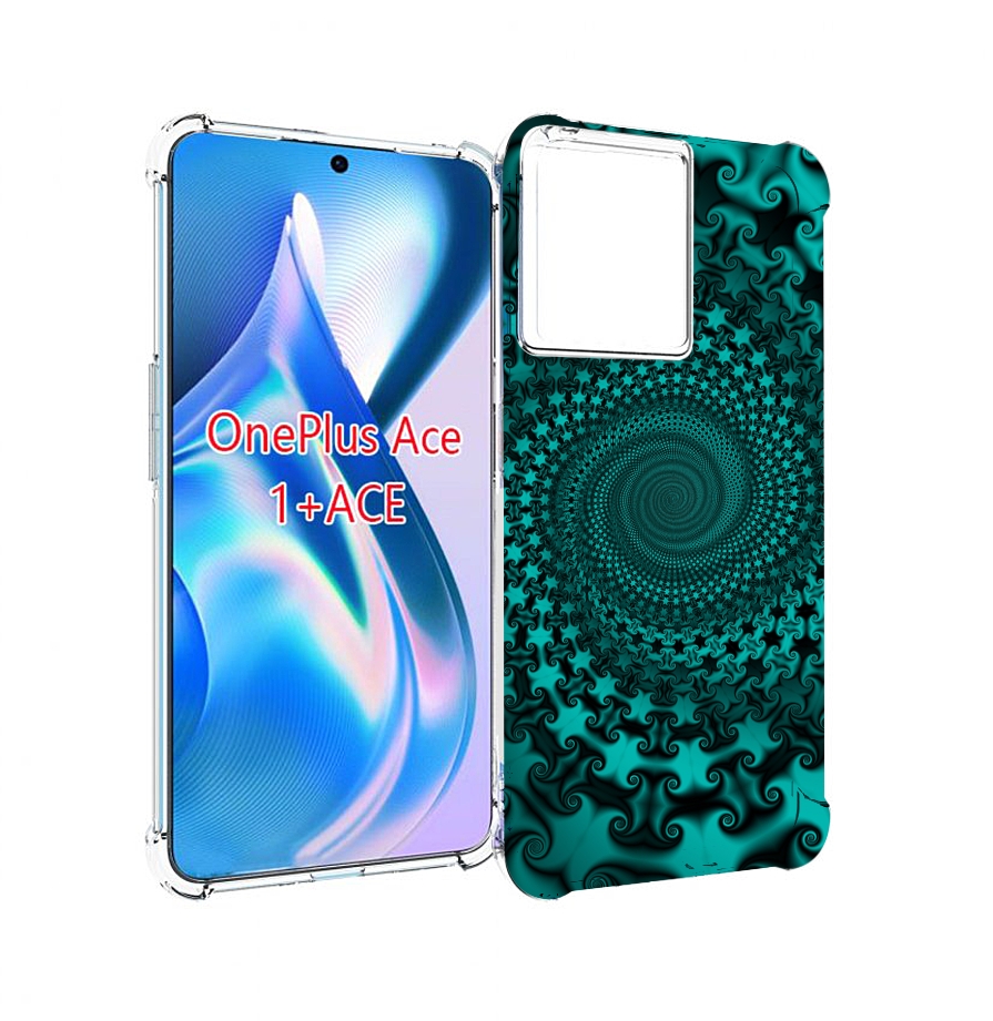 

Чехол MyPads зеленый-гипноз для OnePlus Ace, Прозрачный, Tocco