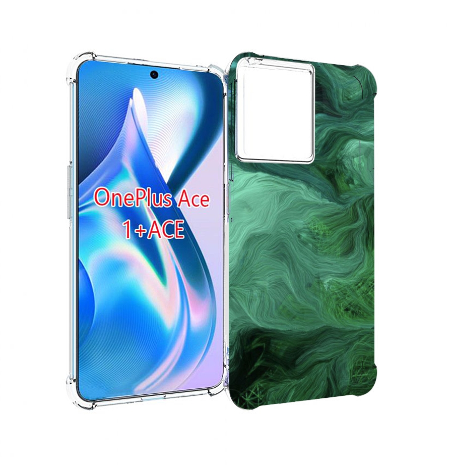 

Чехол MyPads зеленые нити для OnePlus Ace, Прозрачный, Tocco