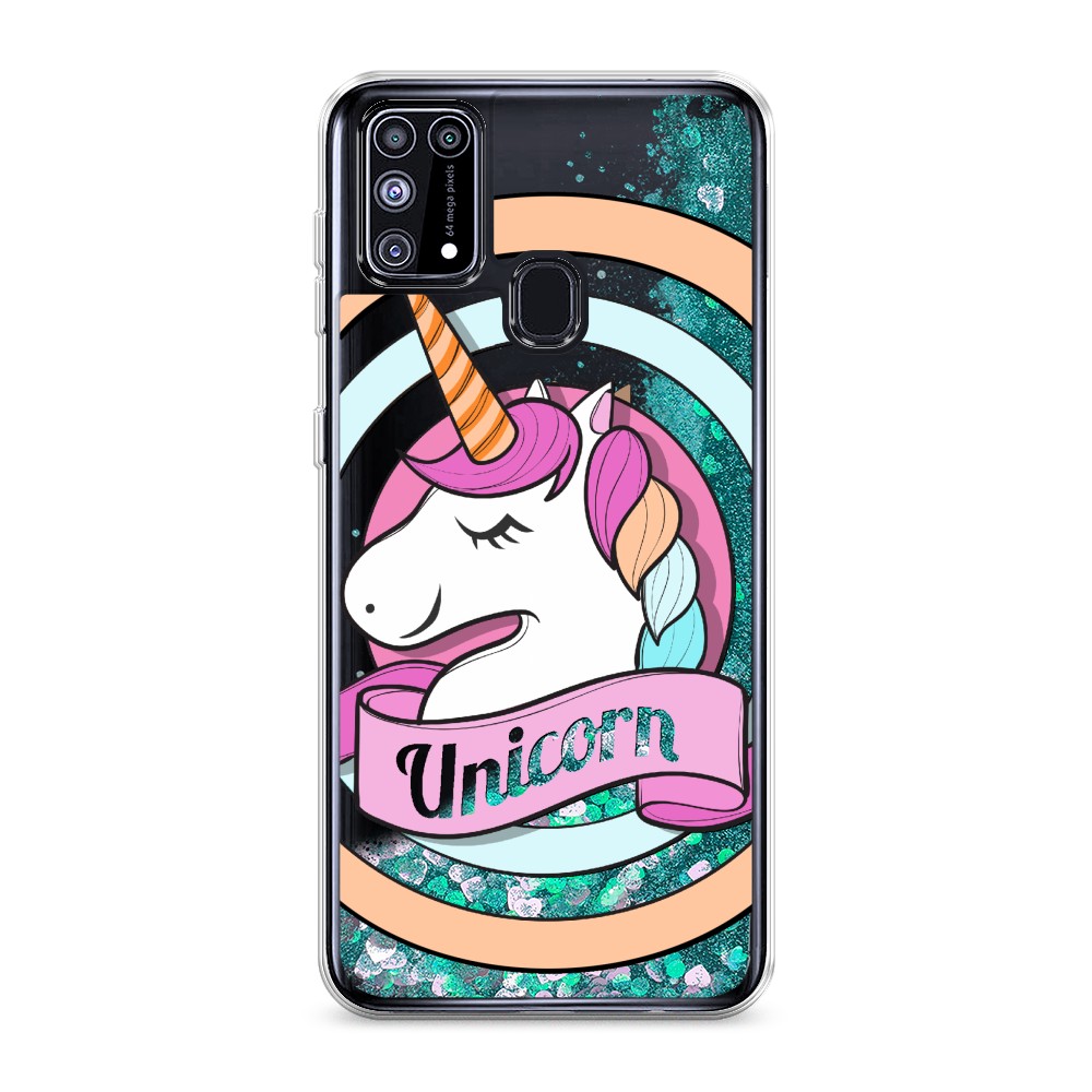 

Жидкий чехол с блестками "Unicorn зефирный" на Samsung Galaxy M31, 2100795-1