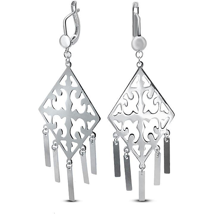 

Серьги шандельеры из серебра Silver Wings 22set11732-113, без вставки, 22set11732-113