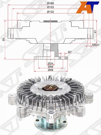 

SAT Вискомуфта MITSUBISHI L200 96-07/PAJERO/MONTERO/SPORT 96- 4D56