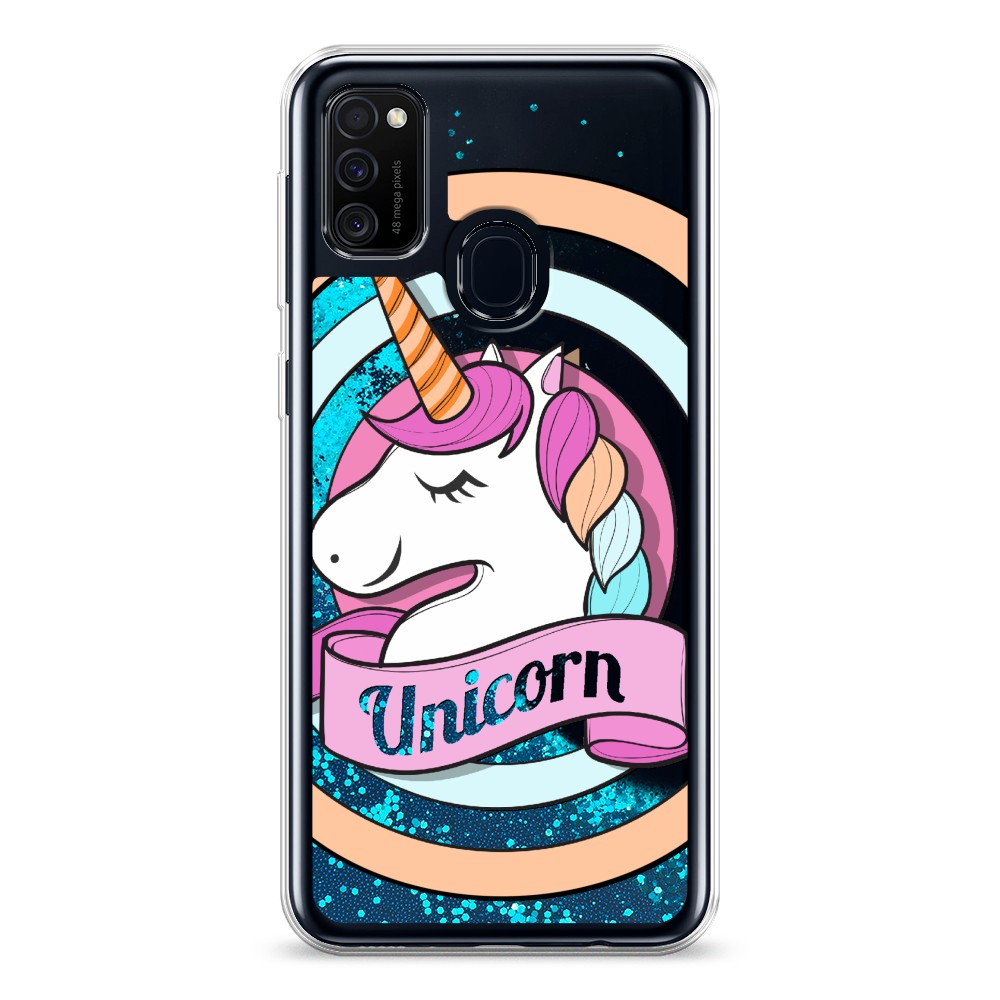

Жидкий чехол с блестками "Unicorn зефирный" на Samsung Galaxy M30s, 29893-1