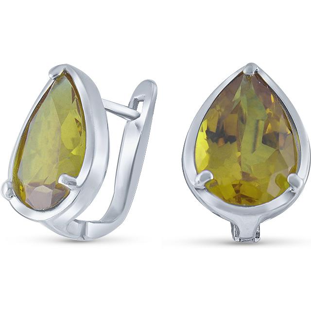

Серьги женские из серебра Silver Wings 220008-318-32, султанит, 220008-318-32
