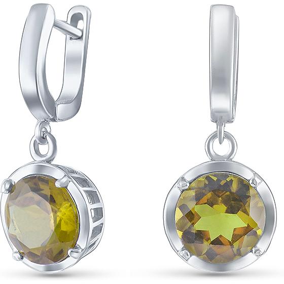 

Серьги женские из серебра Silver Wings 220004-318-32, султанит, 220004-318-32
