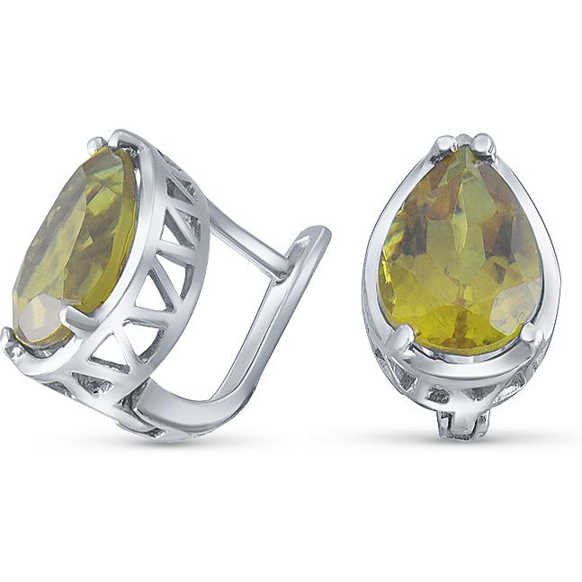 

Серьги женские из серебра Silver Wings 220002-1-32-267, султанит, 220002-1-32-267