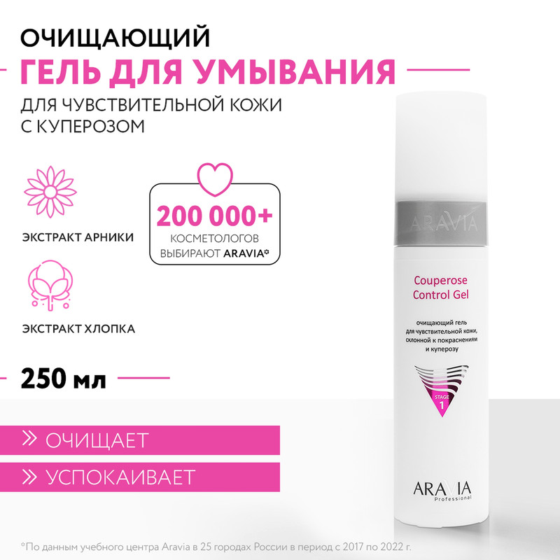 Гель для лица Aravia Professional Couperose Control Gel для чувствительной кожи 250 мл