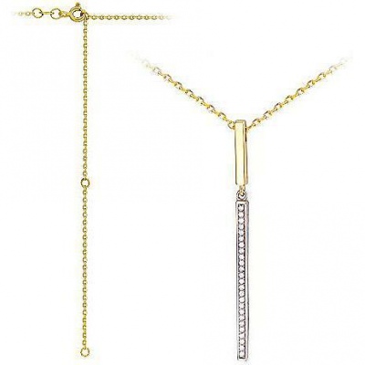 

Колье-галстук из комбинированного золота с фианитом 40 см Эстет 01Л161097Ж, 01Л161097Ж