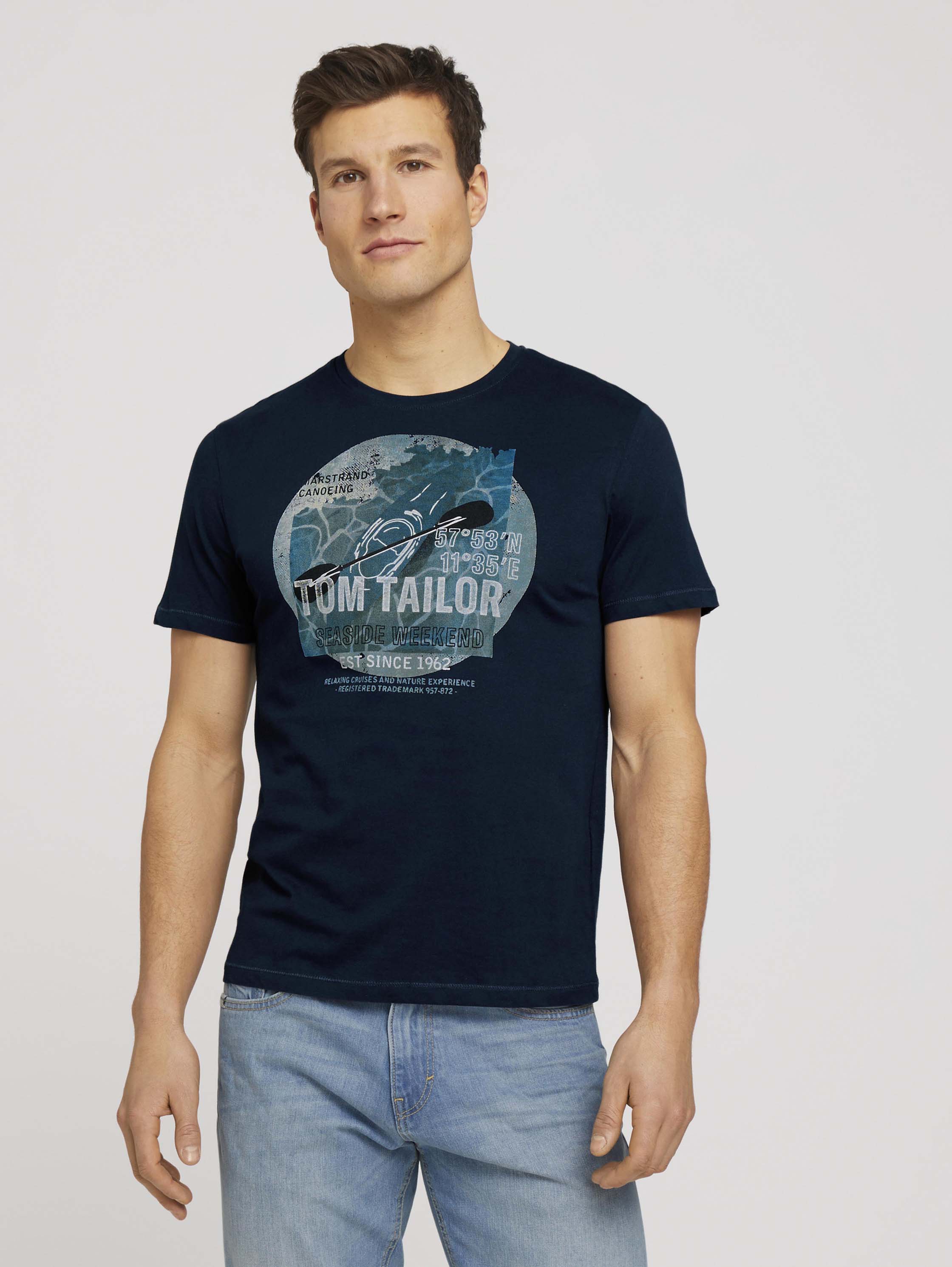 

Футболка мужская 1025426 TOM TAILOR синяя L, 1025426