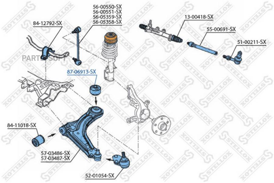 

STELLOX 8706913SX 87-06913-SX_сайлентблок рычага зад.!\ MB Vito all 96