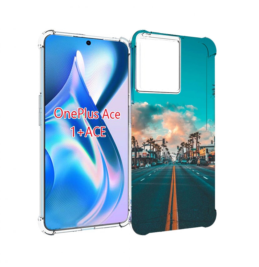 

Чехол MyPads дорога-в-лос-анджелес для OnePlus Ace, Прозрачный, Tocco