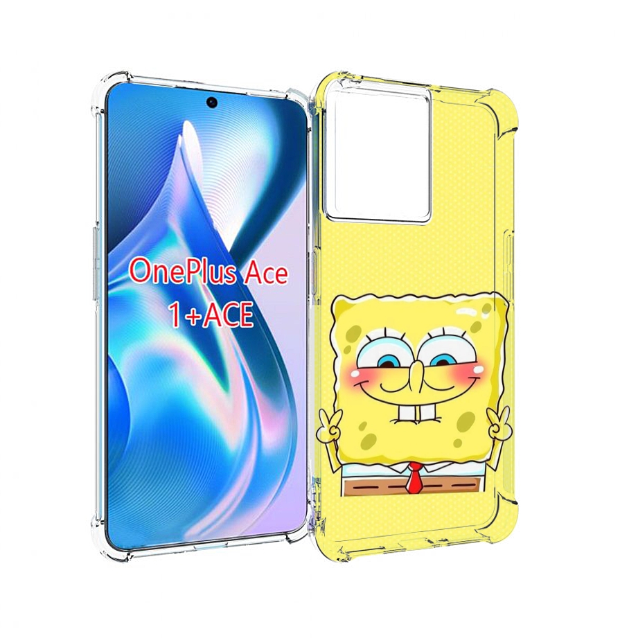 

Чехол MyPads довольный милый спанчбоб для OnePlus Ace, Прозрачный, Tocco