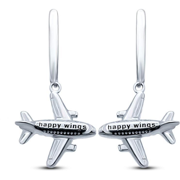 

Серьги женские из серебра Silver Wings 22phw01-113, эмаль, 22phw01-113