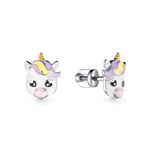 

Серьги пусеты из серебра с эмалью DEWI KIDS 901062705, 901062705