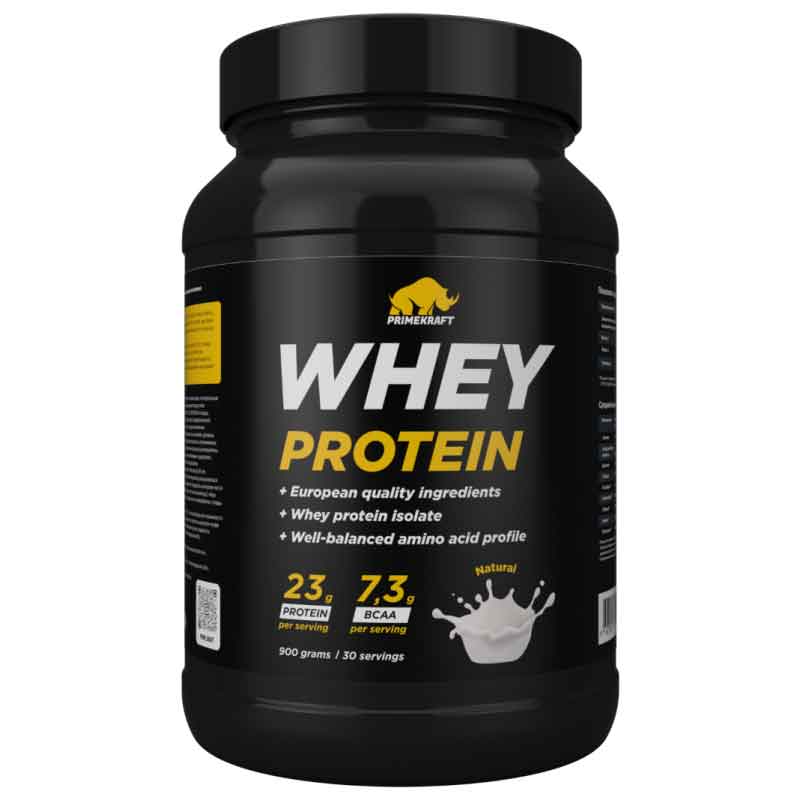 Протеиновый коктейль Prime Kraft Whey банка 900 грамм Натуральный