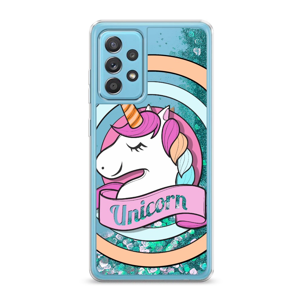 

Жидкий чехол с блестками "Unicorn зефирный" на Samsung Galaxy A52, 2102495-1