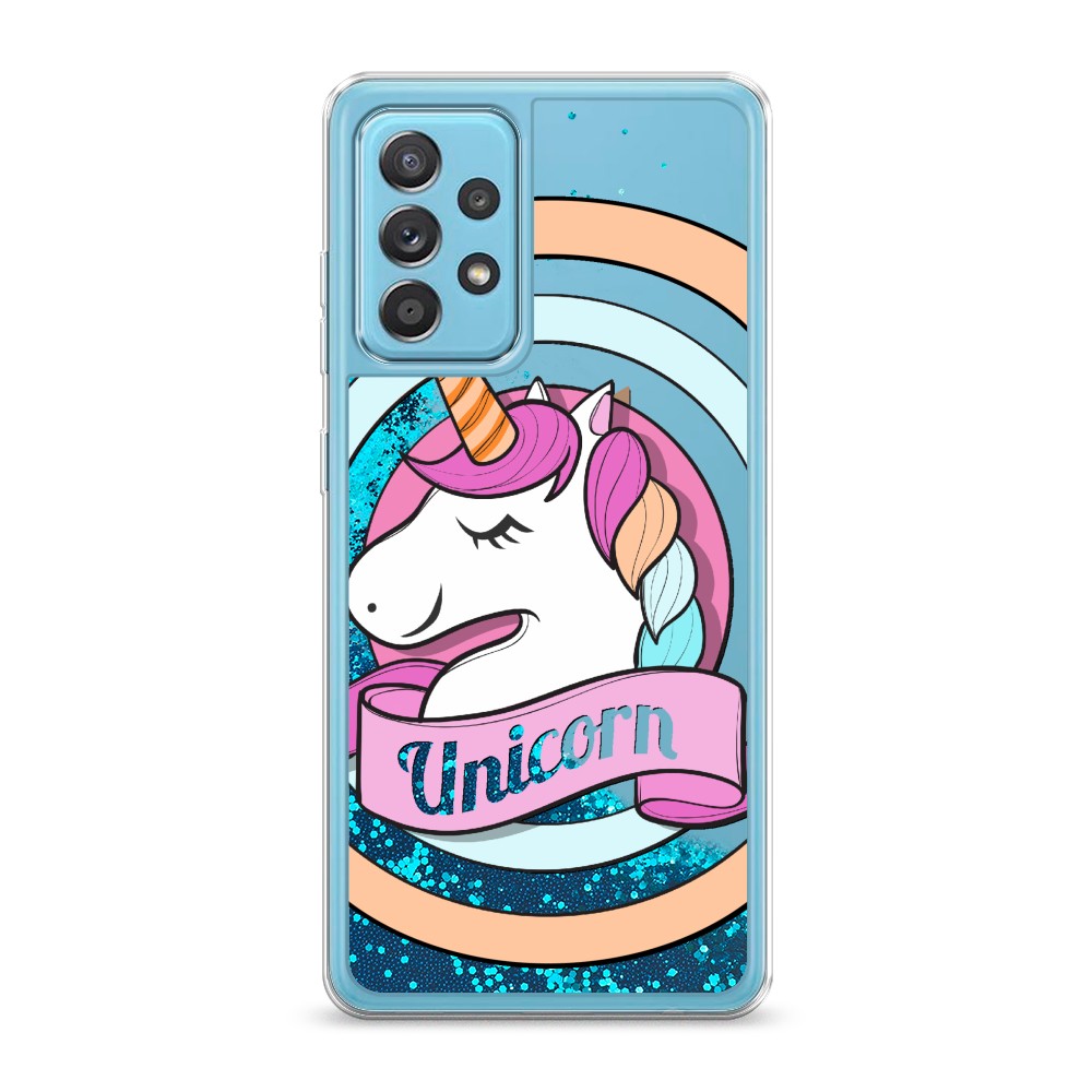 

Жидкий чехол с блестками "Unicorn зефирный" на Samsung Galaxy A52, 2102493-1