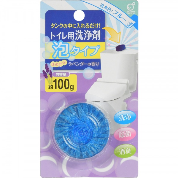 фото Okazaki очищающая и дезодорирующая пенящаяся таблетка для бачка унитаза 100 г