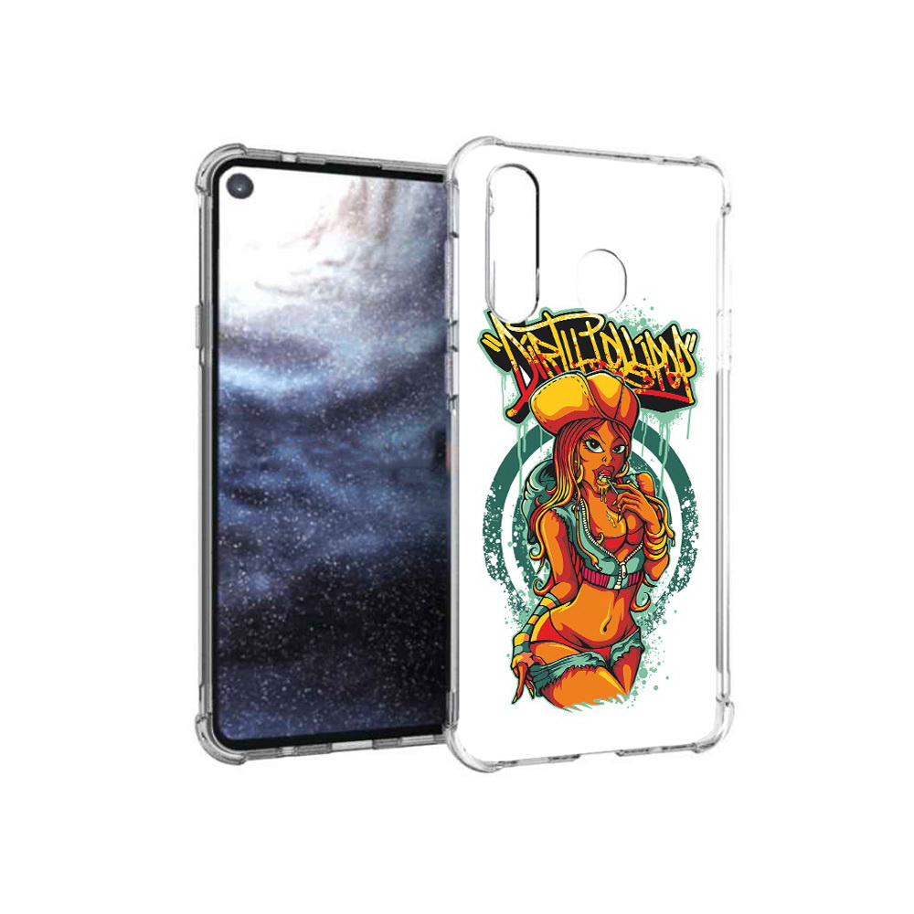 Чехол MyPads Tocco для Samsung Galaxy A8s нарисованная девушка комикс (PT124633.501.500)