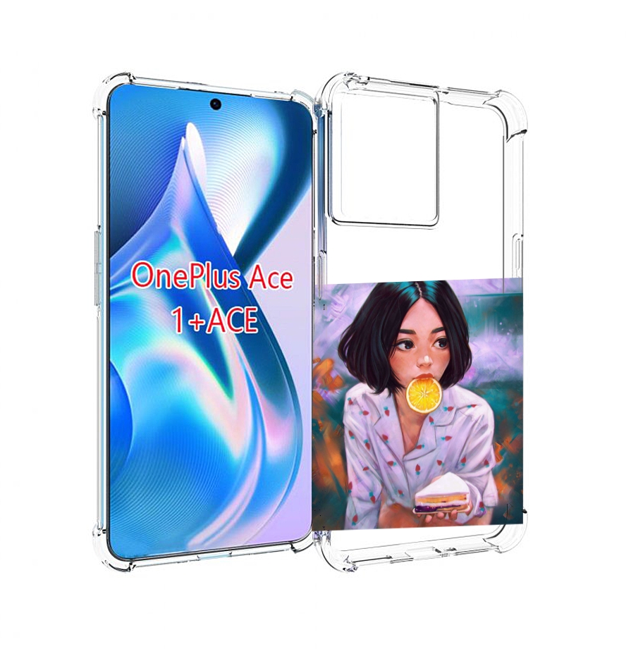 

Чехол MyPads девушка-с-чизкейком женский для OnePlus Ace, Прозрачный, Tocco