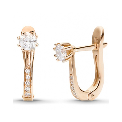 

Серьги из красного золота с бриллиантом Эстет 01С613337, 01С613337