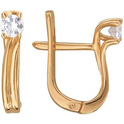 

Серьги из красного золота с бриллиантом Эстет 01С612976, 01С612976