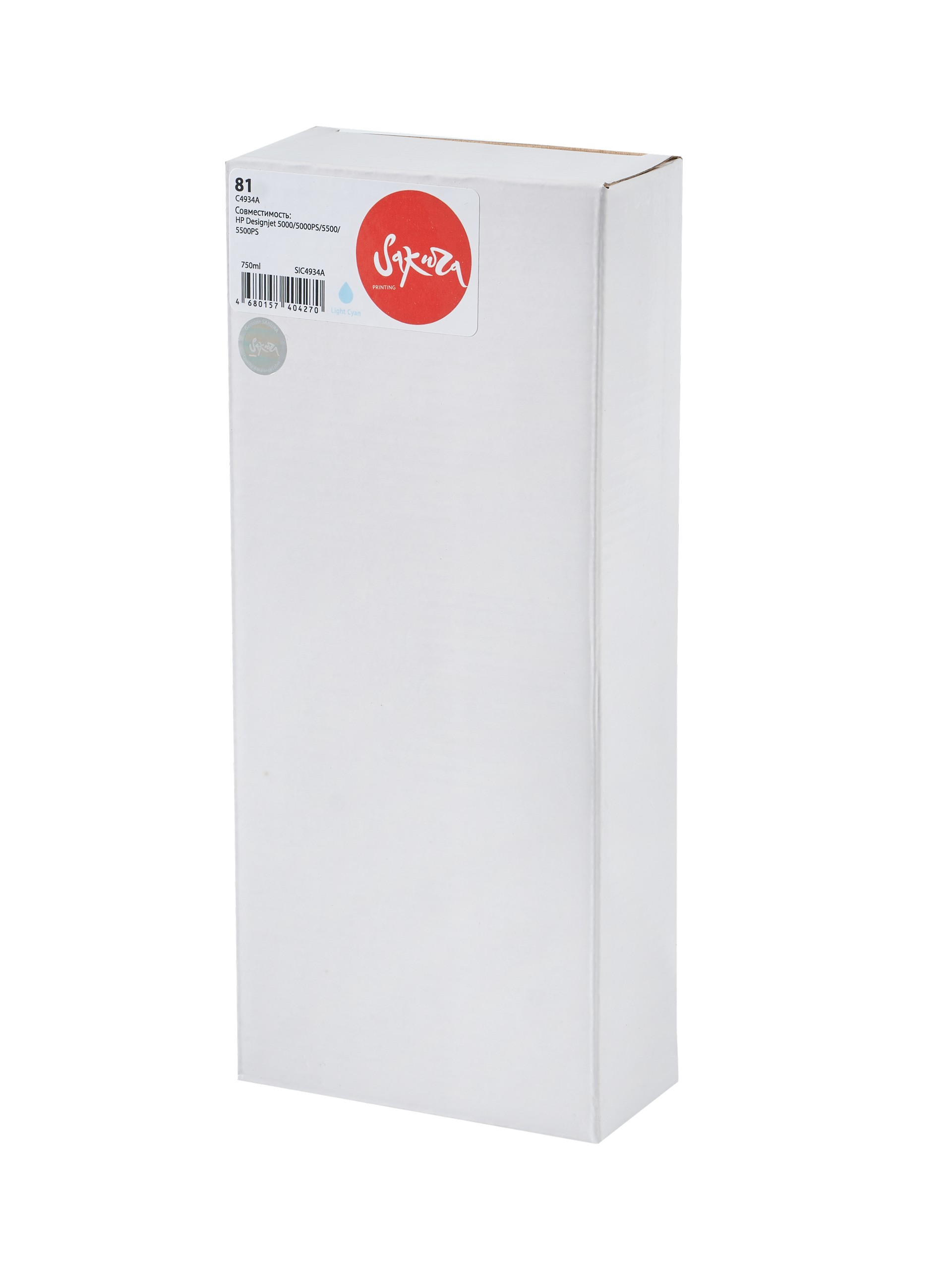 

Струйный картридж Sakura C4934A, Светло-голубой, SIC4934A