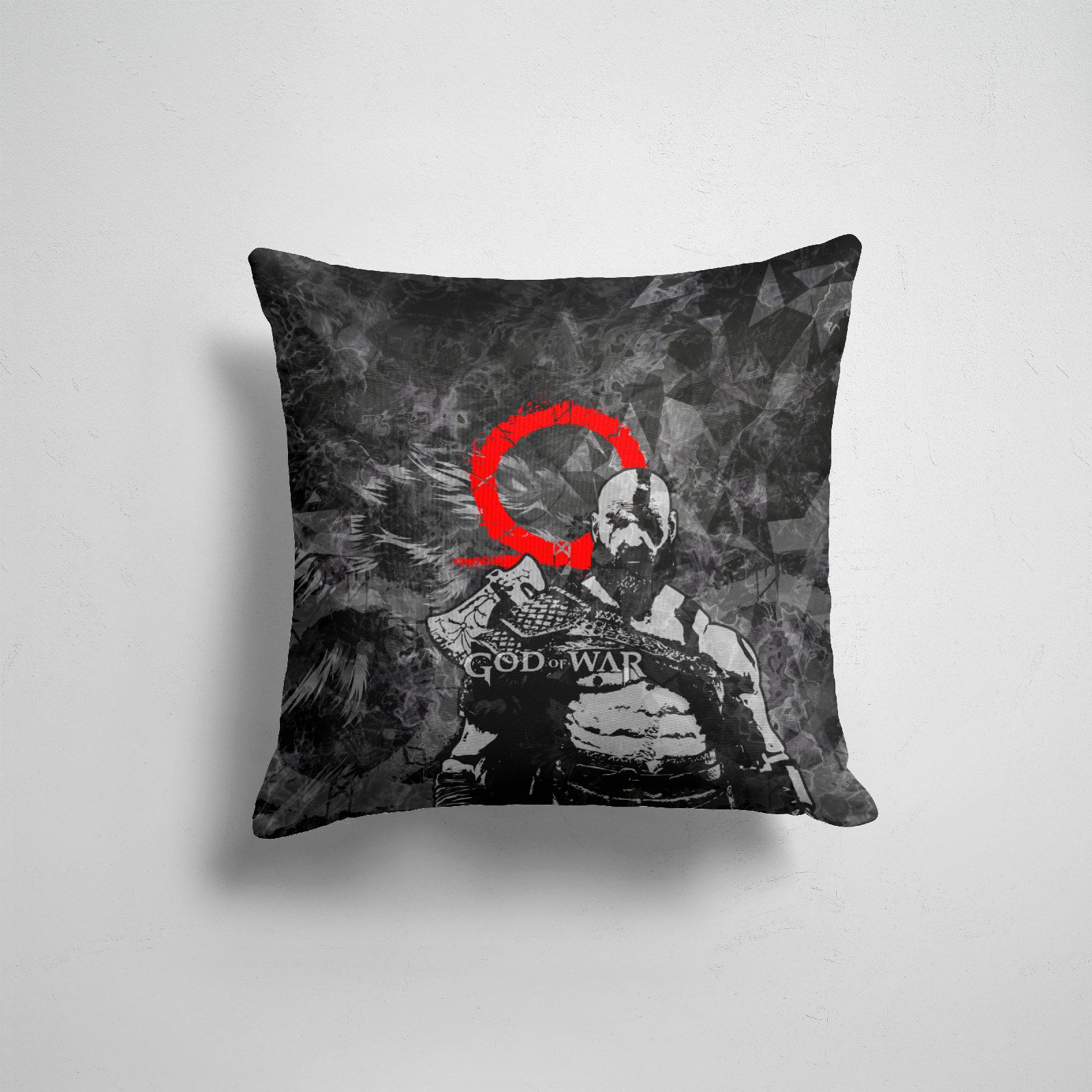 

Подушка декоративная 45х45см Геймерам God of war GOD OF WAR KRATOS, Разноцветный