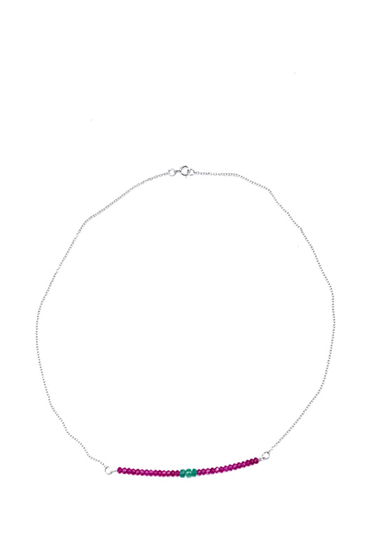 

Колье из серебра 43-44 см Unique КЦШ2005К, шпинель, КЦШ2005К