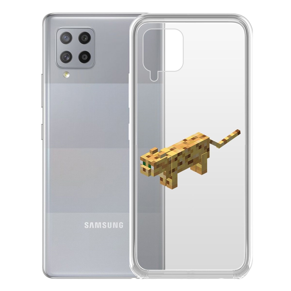 Чехол-накладка Krutoff Clear Case Оцелот для Samsung Galaxy A42 5G