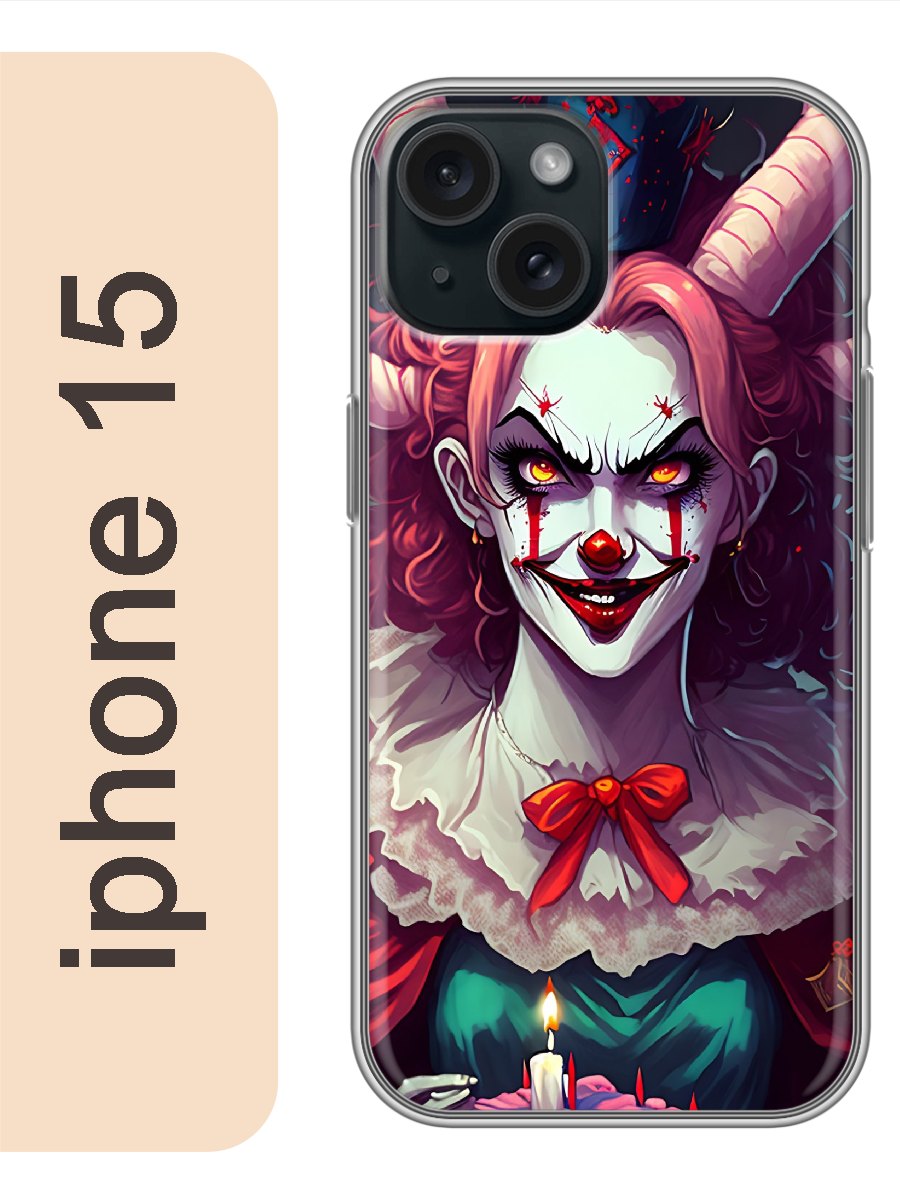 

Чехол на Apple Iphone 15 Девушка пеннивайз 951, Прозрачный, Iph15anim