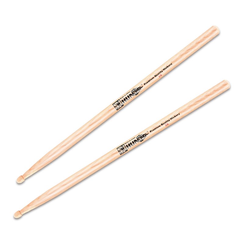 

Барабанные палочки HUN 2B Hickory Series орех деревянный наконечник, HUN 2B Hickory Series