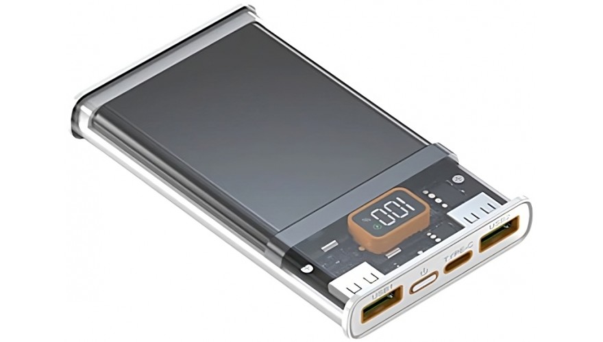 

Внешний аккумулятор WST 20000 мА/ч, синий (6930878762172), 20000mAh Silver