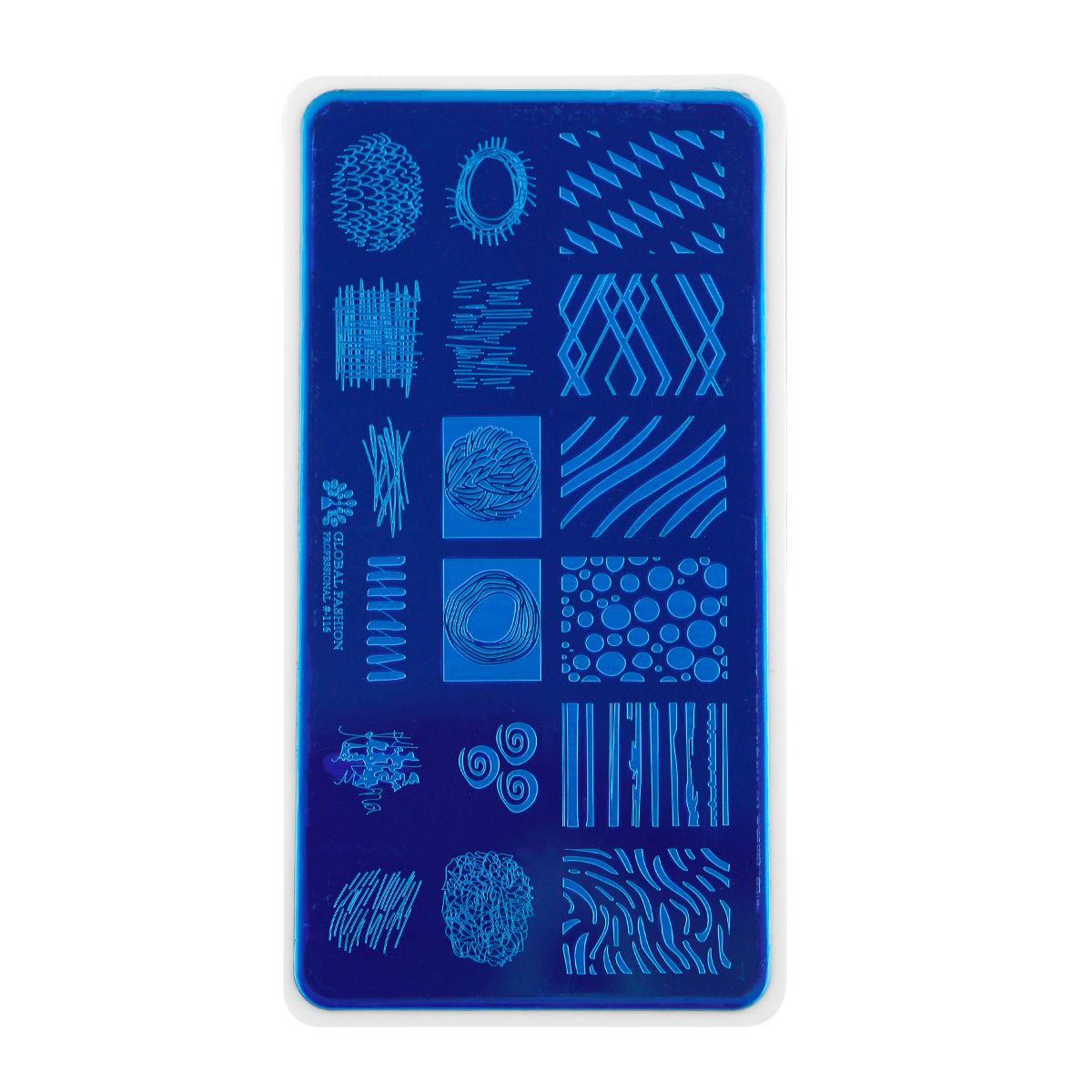 Пластина диск для стемпинга Global Fashion №116 Абстрактные узоры конверт для денег поздравляю синие узоры 16 5х8 см