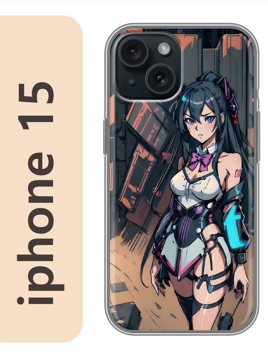 

Чехол на Apple Iphone 15 девушка аниме 924, Прозрачный, Iph15anim