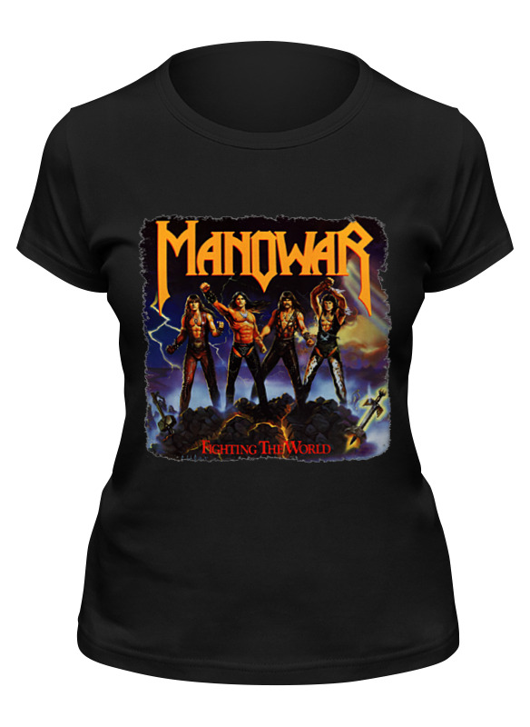 

Футболка женская Printio Manowar band черная L, Черный, Manowar band
