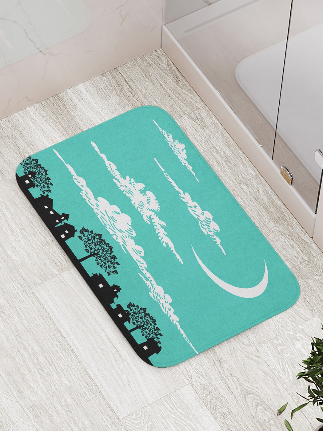 

bath_67643 Коврик противоскользящий для ванной, сауны, бассейна, 77х52 см