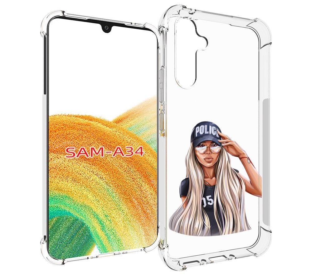 

Чехол MyPads модная-девушка-арт женский для Samsung Galaxy A34, Tocco