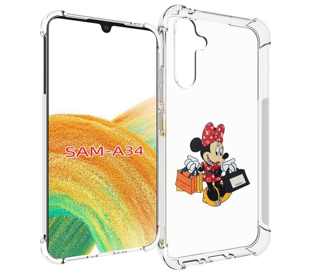 

Чехол MyPads модная-девочка-из-микки-мауса женский для Samsung Galaxy A34, Tocco