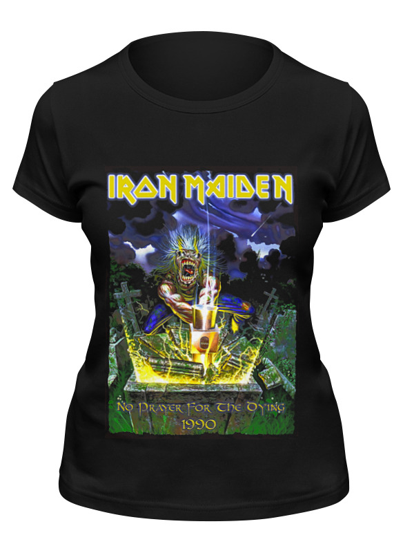 

Футболка женская Printio Iron maiden band черная L, Черный, Iron maiden band