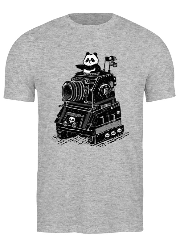 

Футболка мужская Printio Панда в танке серая L, Серый, Панда в танке