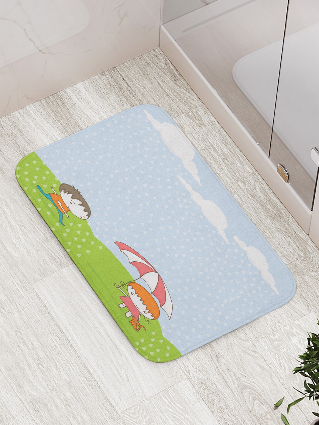 

bath_67639 Коврик противоскользящий для ванной, сауны, бассейна, 77х52 см